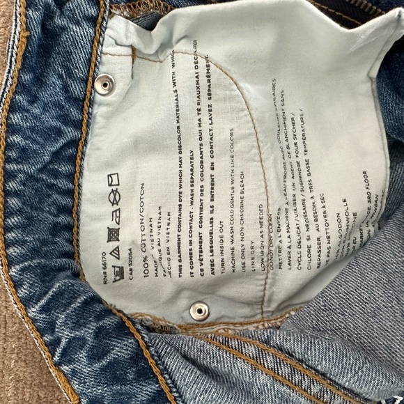 Agolde top & bdg jean shorts set - Picture 7 of 12